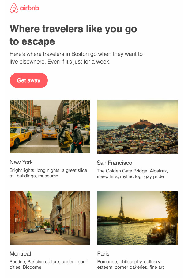 email marketing turismo airbnb