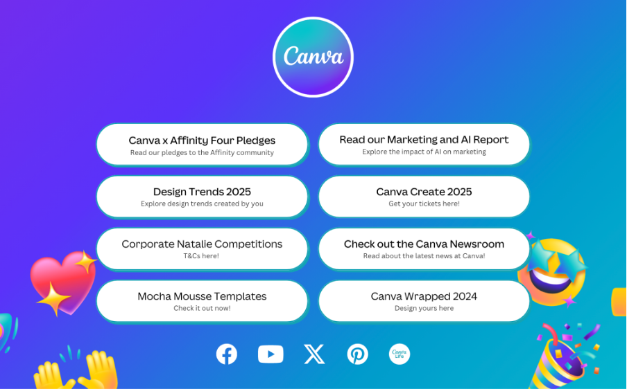 landing page Canva