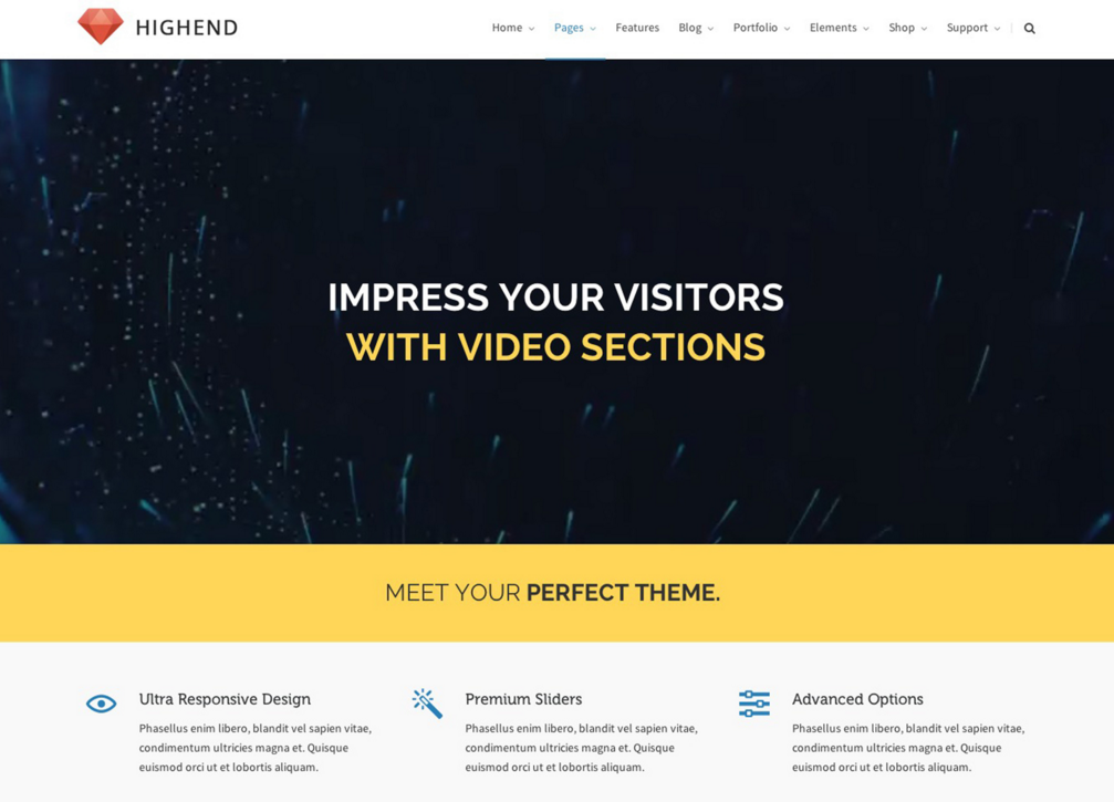 best WordPress templates: Highend