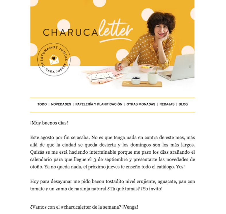 Charuca email marketing