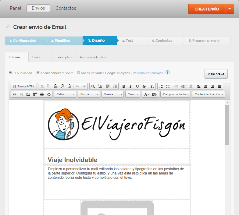 combinar email y SMS Marketing: crear envio