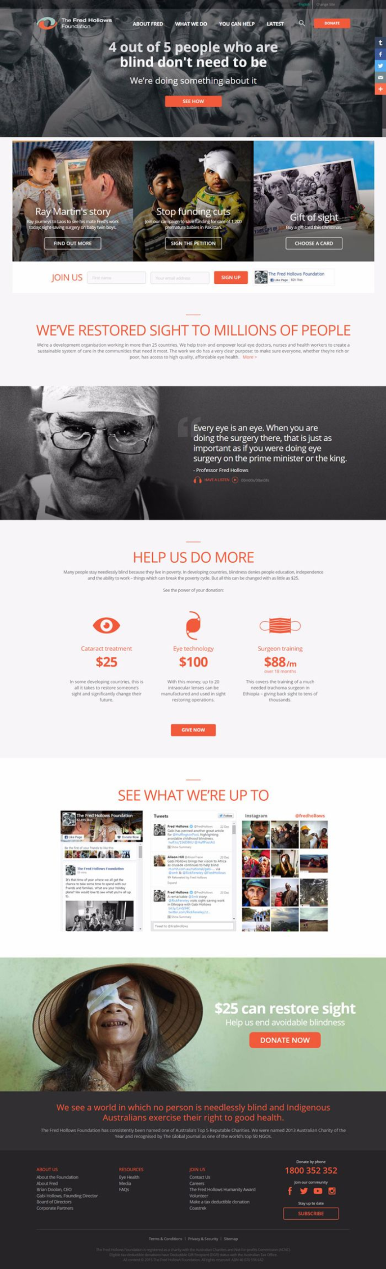 Campañas de sensibilización: The Fred Hollows Foundation