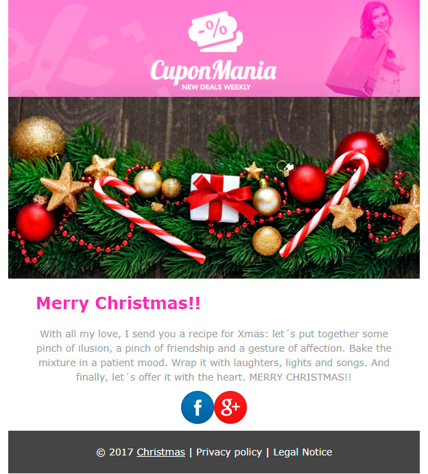 email template: congratulation