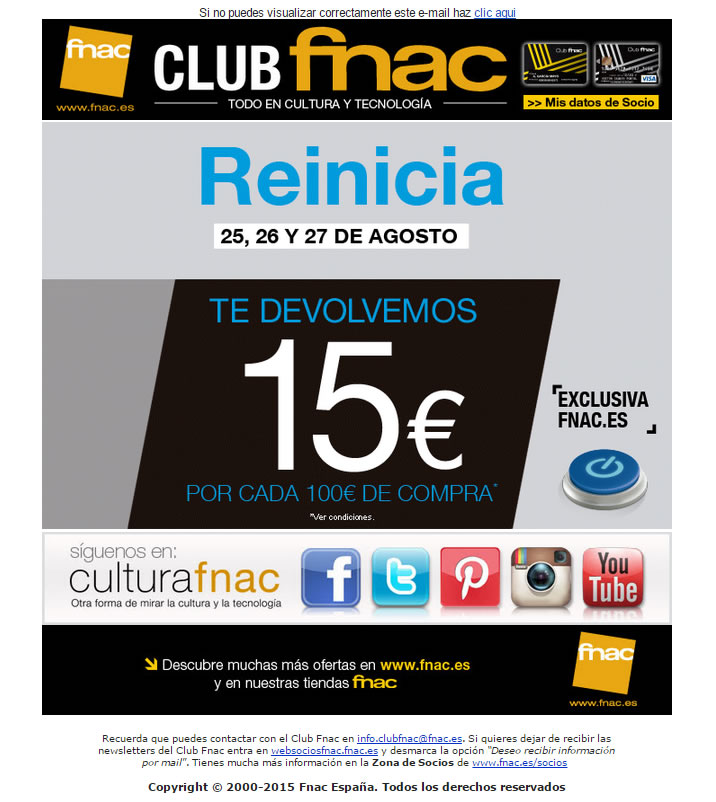 newsletters de las que aprender: FNAC