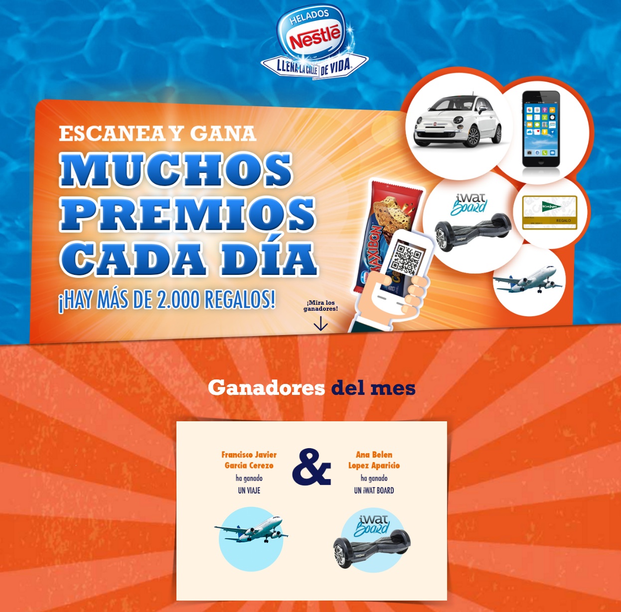 Las landing pages más refrescantes: Helados Nestle