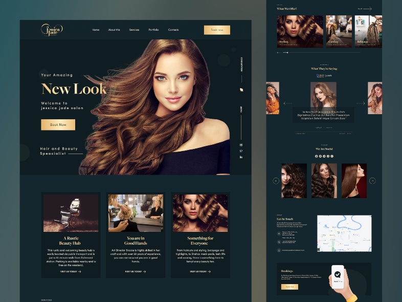 Landing page: Jessica Jade Salon