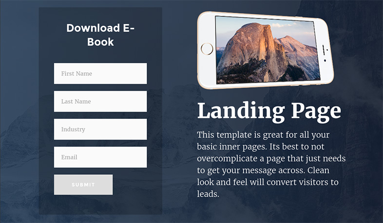 plantillas para landing pages de descargas