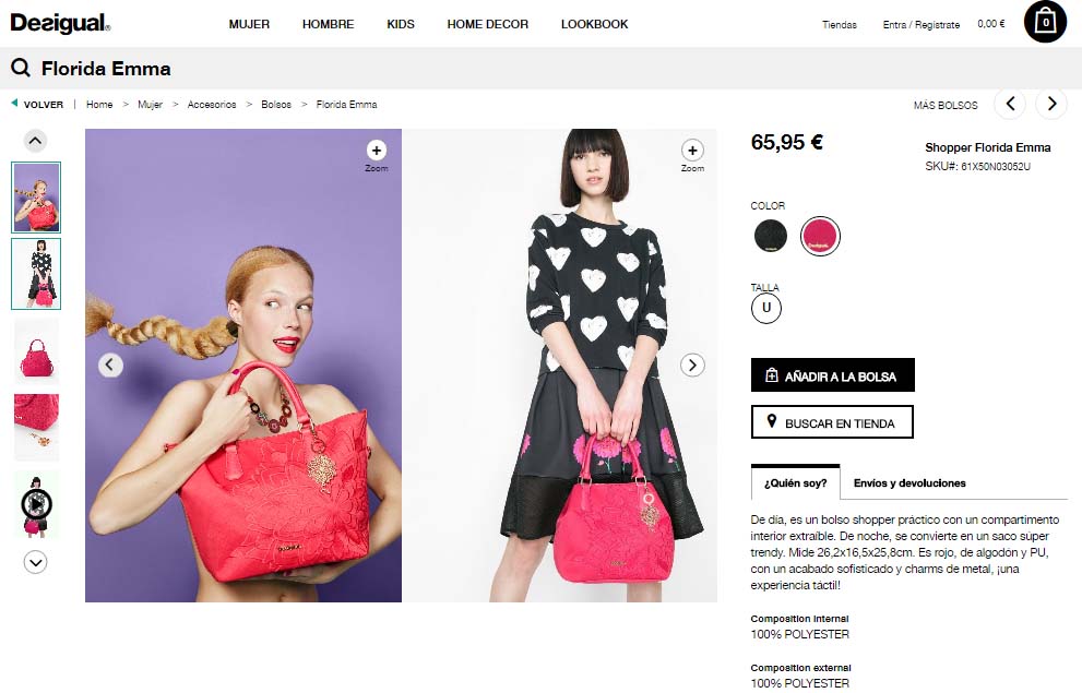 landing pages para vender complementos Desigual