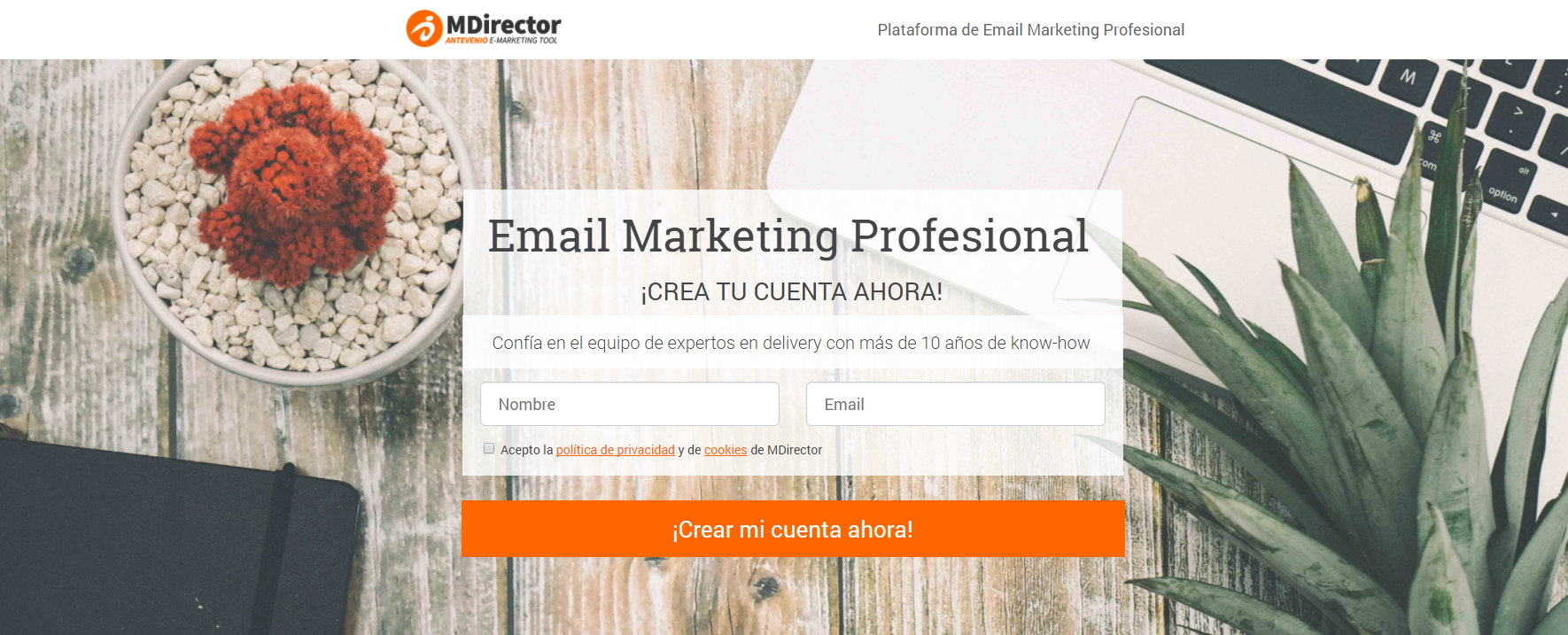 campañas exitosas de landing pages: MDirector