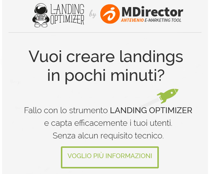 Strumento landing page