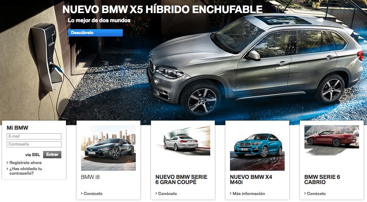 landing pages para captar leads en el sector automovilístico : BMW