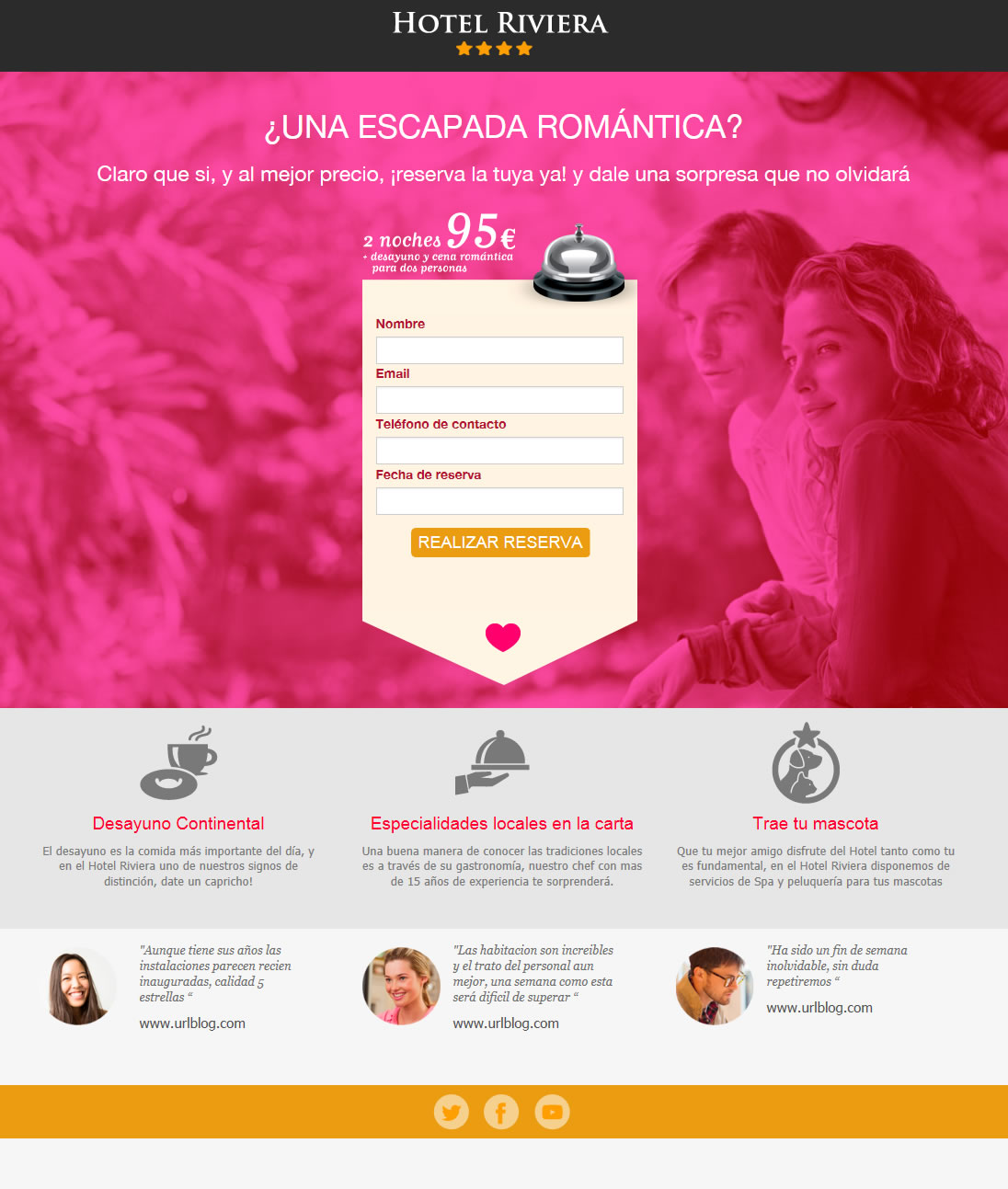 landing page turístico