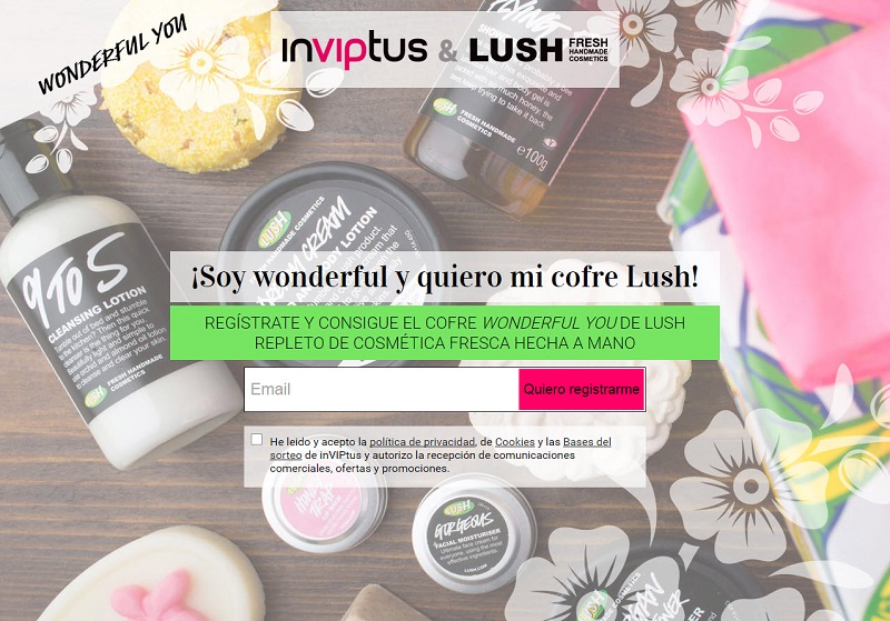 sorteos para captar leads: Inviptus y lush