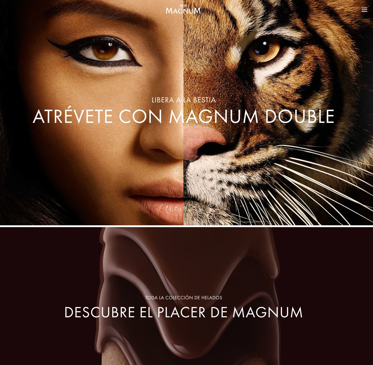 Las landing pages más refrescantes: Magnum