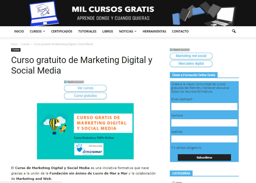 corsi gratuiti di marketing digitale