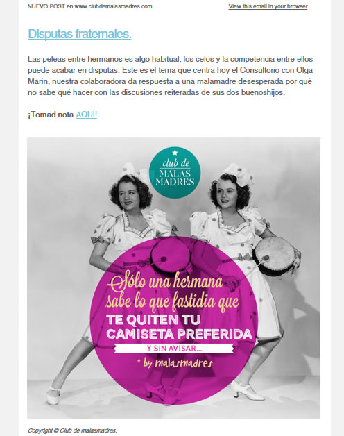 newsletters en los que inspirarse: sencillez