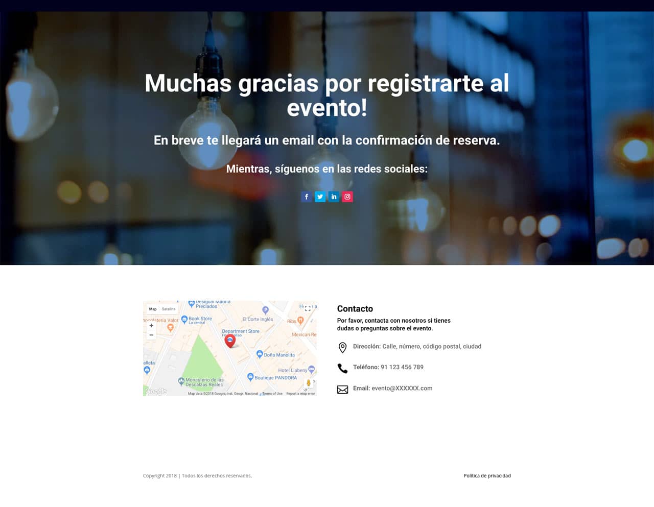 Thank you pages que convierten para eventos