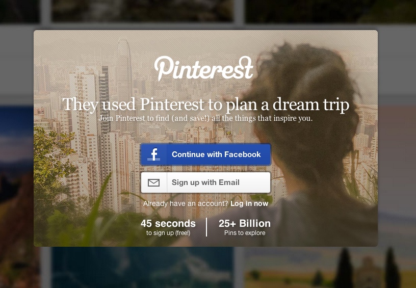 titulares eficaces en landing pages: Pinterest