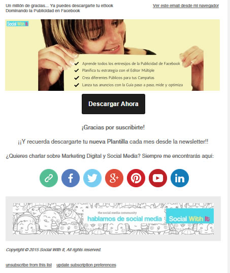 emails de bienvenida : Social with it