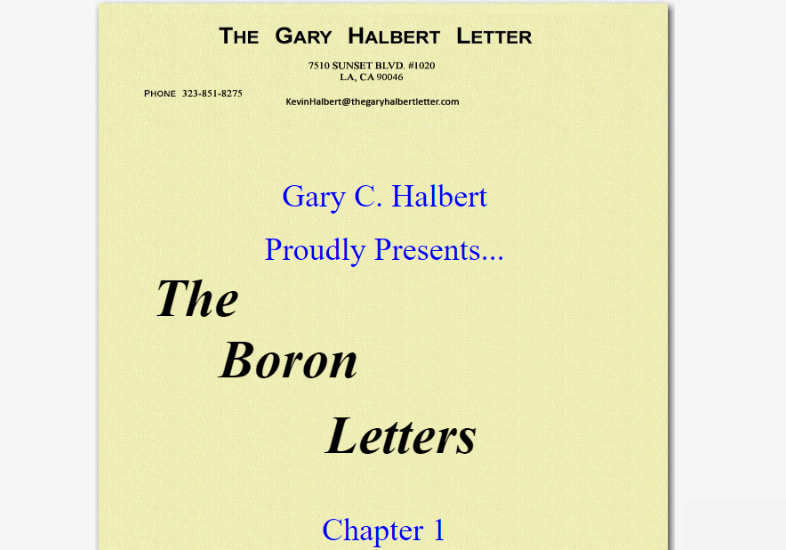 Cursos gratuitos de copywriting: The Boron Letters de Gary C Halbert