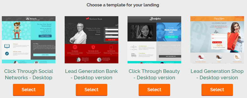 templates para landing pages