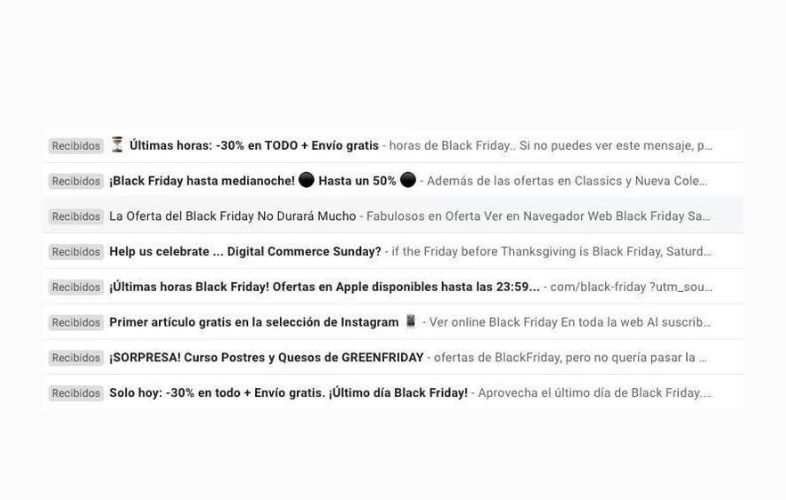 Asunto del email