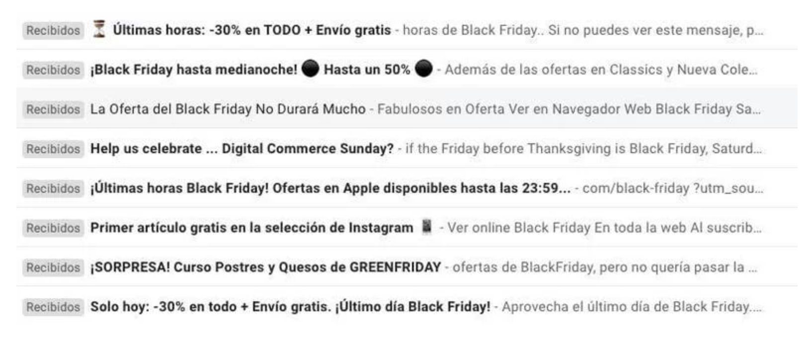 Líneea de asunto de email marketing 