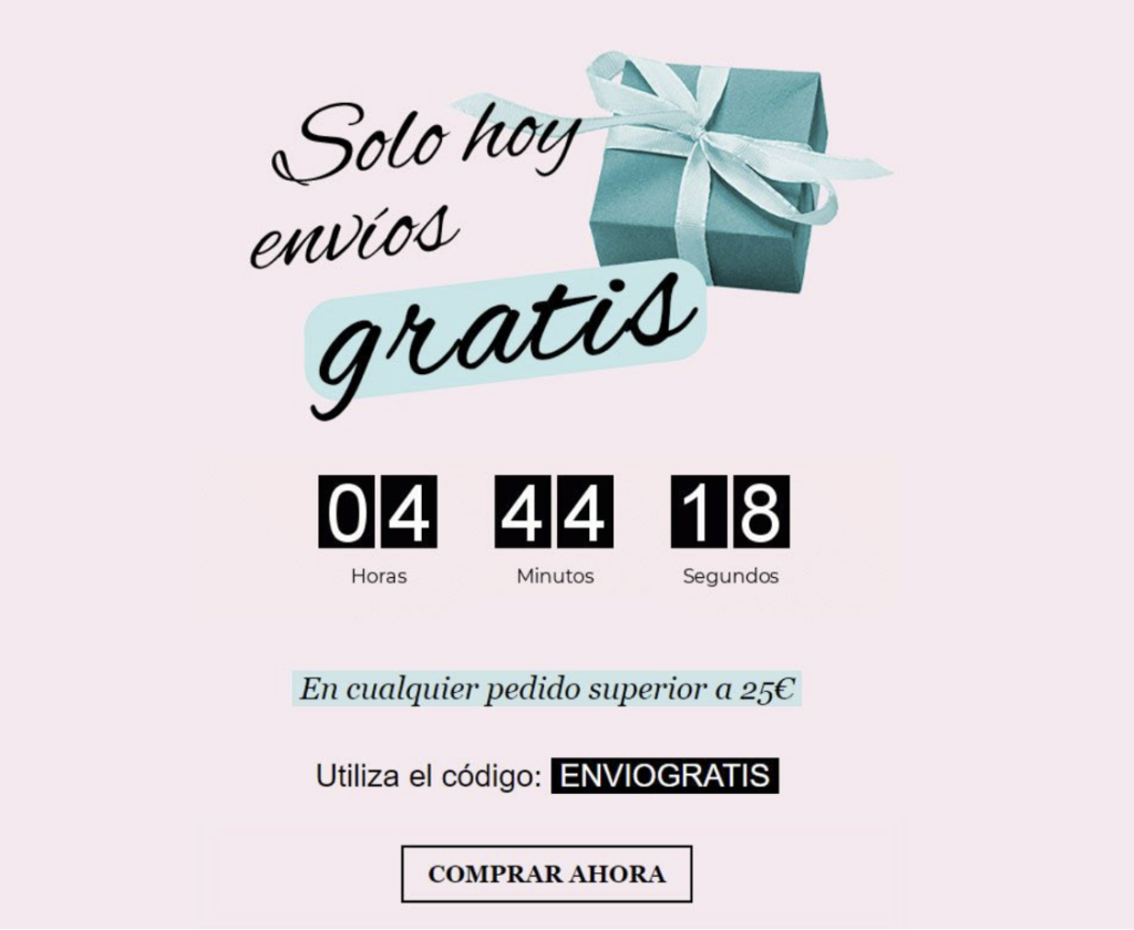 diseño email marketing cuenta atrás