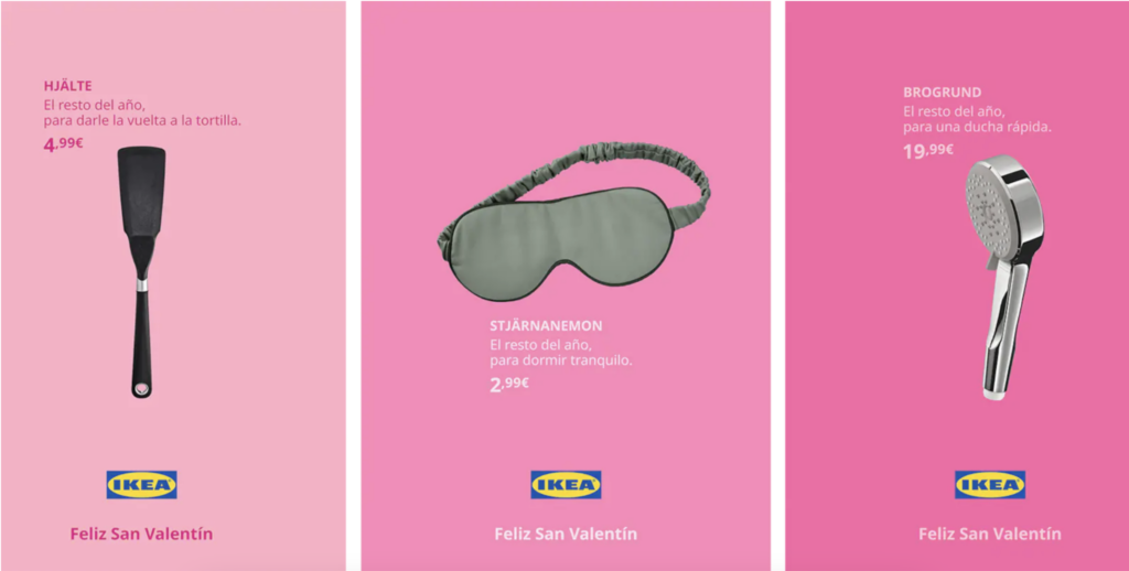 ejemplo campaña IKEA San Valentín 2025