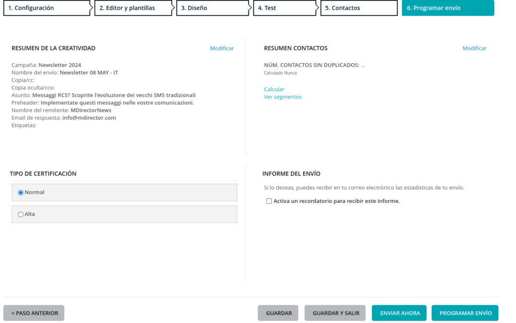 Último paso en las campañas de email marketing en MDirector