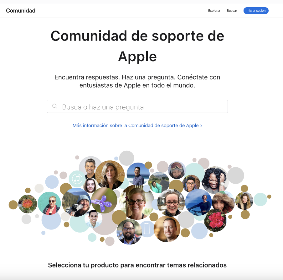 comunidad de usuarios de Apple