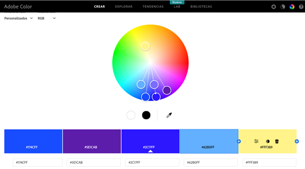 rueda de color de Adobe Color