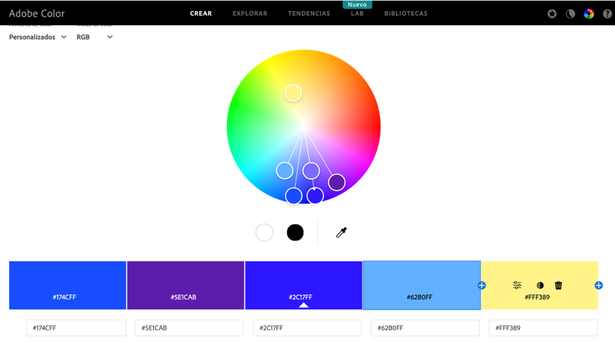 rueda de color de Adobe Color