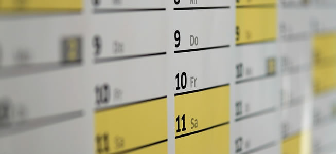 Calendario de Test A/B para landing pages